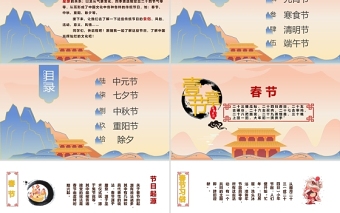 中國(guó)傳統(tǒng)節(jié)日PPT國(guó)潮風(fēng)中國(guó)文化傳統(tǒng)節(jié)日介紹主題班會(huì)通用模板