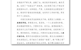 在市委組織部機關二支部組織生活會上的講話