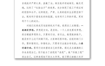 在市委組織部機關二支部組織生活會上的講話