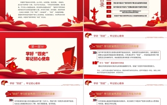 2021學(xué)好四史踐行使命PPT慶祝中國共產(chǎn)黨成立100周年專題黨課模板下載