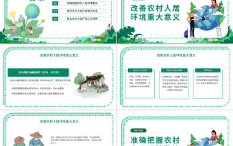 農村人居環境整治PPT整治建設宜居美麗鄉村環境整治是關鍵專題黨課課件模板