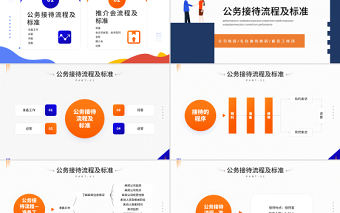 2022公司接待標準及辦會流程PPT簡約風公司新員工禮儀接待培訓課件模板