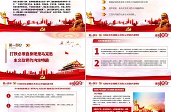 2021百年黨史最具歷史意義的六次自我革命PPT熱烈慶祝中國共產(chǎn)黨成立100周年紅的大氣黨政風(fēng)黨課模板