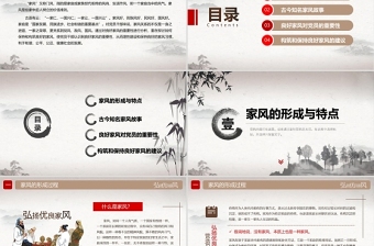 灰色中國(guó)風(fēng)傳承良好家風(fēng)建設(shè)PPT模板