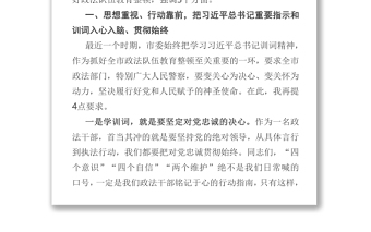 在全市政法队伍教育整顿暨线索办理、顽瘴痼疾专项整治专题会上的讲话