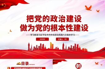 2021党的十几大提出了政治建设ppt