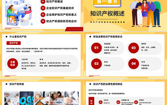 2023企業知識產權培訓講座PPT時尚簡約風知識產權賦能企業高質量發展培訓課件模板下載