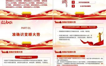 2021“審時度勢”造就百年輝煌PPT中國共產黨系列專題黨課課件學習