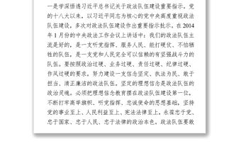 政法隊伍教育整頓專題黨課