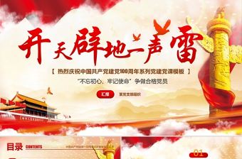 開天辟地一聲雷不忘初心牢記使命爭做合格黨員