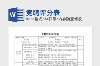 競(jìng)聘評(píng)分表Word版