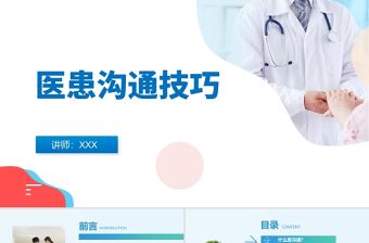 2021綠色簡約風醫患溝通技巧培訓課件PPT