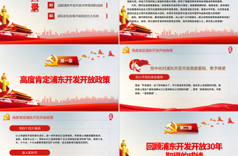 紅色簡(jiǎn)約黨政風(fēng)學(xué)習(xí)習(xí)總書記浦東開發(fā)開放三十周年大會(huì)上講話pp