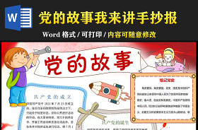 2021黨的故事我來講手抄報圖片