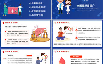 2023全國愛肝日PPT插畫風(fēng)全國愛肝日知識介紹課件模板下載