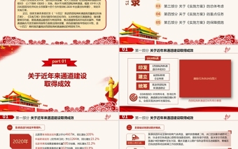 2021“十四五”推進(jìn)西部陸海新通道高質(zhì)量建設(shè)實(shí)施方案PPT大氣簡(jiǎn)潔風(fēng)構(gòu)建通道融合開(kāi)放發(fā)展新局黨課模板