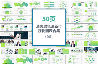 清新可視化年終總結(jié)PPT圖表