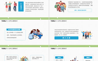 2022十八歲帶上理想前行PPT卡通風成人禮介紹主題班會課件模板
