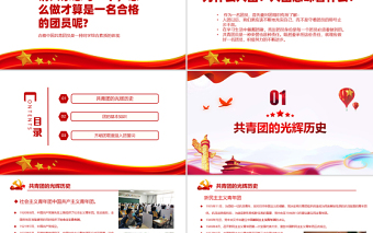 青年，你為什么入團(tuán)PPT紅色大氣2022年團(tuán)員黨員主題團(tuán)日活動專題黨課課件模板