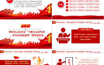 青年干部自省五問PPT紅色簡約風(fēng)黨員干部學(xué)習(xí)教育專題黨課課件模板