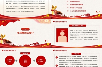 紅色簡約黨建風(fēng)時代楷模張佳梅