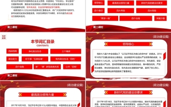 2021黨的十八大以來黨員干部應(yīng)知應(yīng)會詞匯政治建設(shè)篇黨課ppt