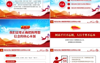讓理想信念化身明亮燈塔PPT大氣黨建風(fēng)正確把握理想信念的核心本源在實(shí)踐中踐行并推進(jìn)向前發(fā)展黨課課件