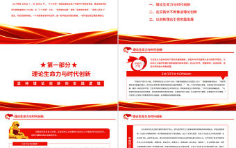堅持理論創新的實踐邏輯PPT紅色精品黨員干部深入學習《決議》專題黨課課件