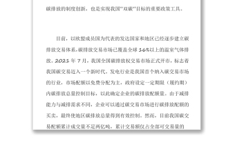 完善碳交易法治體系助力實(shí)現(xiàn)“雙碳”目標(biāo)關(guān)于碳達(dá)峰碳中和