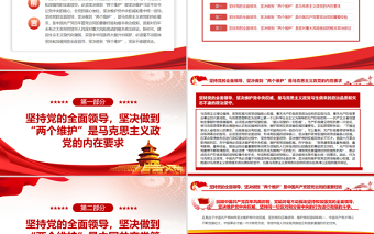 堅(jiān)持黨的全面領(lǐng)導(dǎo)堅(jiān)決做到“兩個(gè)維護(hù)”PPT黨政風(fēng)黨員干部學(xué)習(xí)教育專題黨課