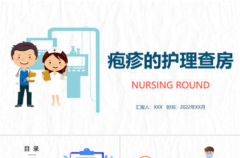 2022皰疹護理查房PPT簡約創意護理查房通用PPT
