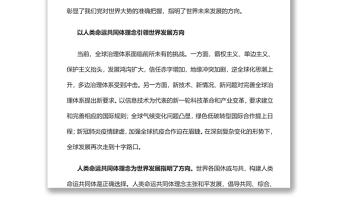 携手合作构建人类命运共同体党员干部学习教育专题党课