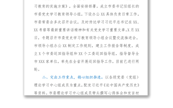 202X學(xué)習貫徹“七一”講話精神工作情況報告