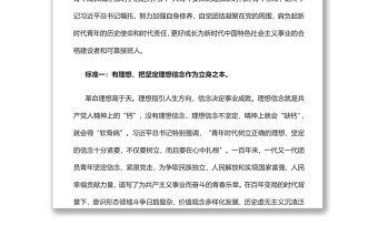 准确把握新时代好青年标准党员干部学习教育