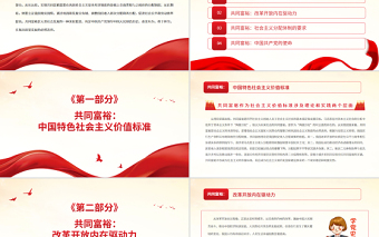 共同富裕是中國共產(chǎn)黨人不懈的追求PPT紅色黨政風黨員干部學習教育專題黨課課件