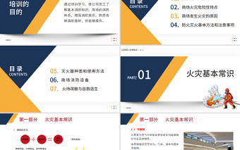 购物广场商场超市消防安全知识培训PPT简洁高级增强消防意识PPT