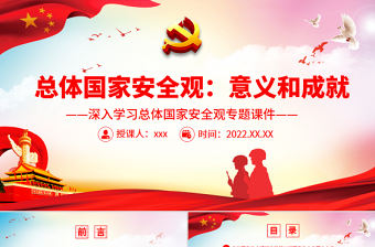 總體國家安全觀之意義和成就PPT精品深入學(xué)習(xí)總體國家安全觀專題課件
