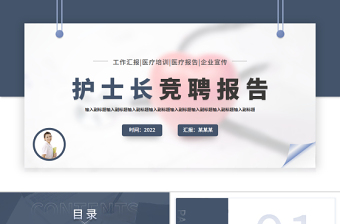 2022護(hù)士長競聘報告PPT創(chuàng)意商務(wù)競聘必備PPT