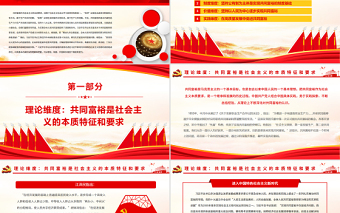 理解共同富裕的四個維度PPT紅色黨政風(fēng)實現(xiàn)共同富裕專題黨課課件