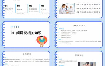 2022急性闌尾炎護理查房PPT簡約醫(yī)療風護理查房通用PPT