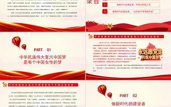 跟黨奮進新征程巾幗建功新時代簡潔風黨建主題