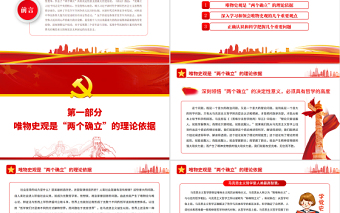 從哲學(xué)高度認(rèn)識(shí)把握“兩個(gè)確立”的決定性意義PPT紅色黨政風(fēng)黨員干部深入學(xué)習(xí)《決議》專題黨課