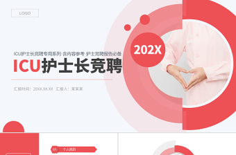2022ICU護(hù)士長(zhǎng)競(jìng)聘PPT創(chuàng)意清新競(jìng)聘必備PPT