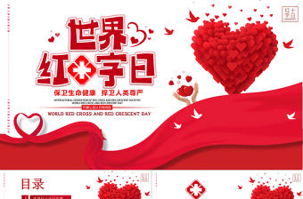 紅色大氣簡(jiǎn)約世界紅十字日介紹PPT模板
