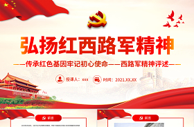 2022傳承西路軍精神ppt課件
