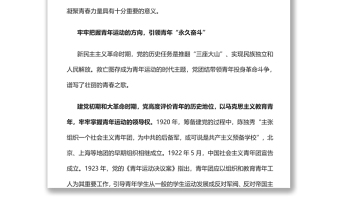 建团百年来党领导青年工作的光辉历程和基本经验党员干部学习教育专题