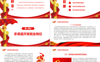 紅色黨政風(fēng)關(guān)于進一步做好高校畢業(yè)生等青年就業(yè)創(chuàng)業(yè)工作的通知PPT課件