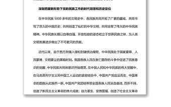 從黨的百年奮斗征程深刻把握新時代民族工作的歷史方位和重要使命黨員干部學習教育專題黨課