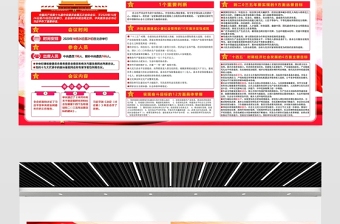 红色党建风一图看懂中国共产党十九届五中全会公报展板宣传栏设计