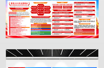 聚焦2025全國兩會宣傳欄精美大氣兩會精神要點宣傳展板